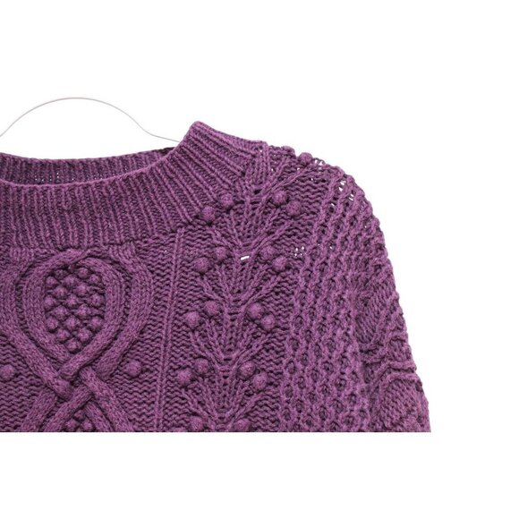 Vintage 90s Y2K Express Sweater Small Fisherman Chunky Handknit Ramie Oversized - Picture 7 of 14